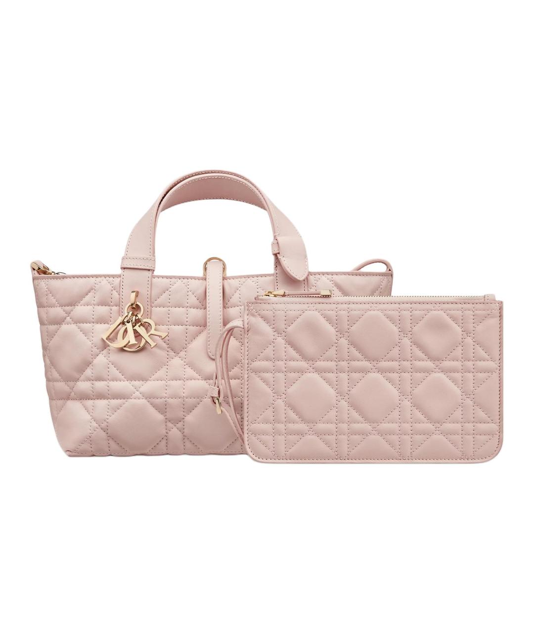 CHRISTIAN DIOR Розовая кожаная сумка через плечо, фото 2