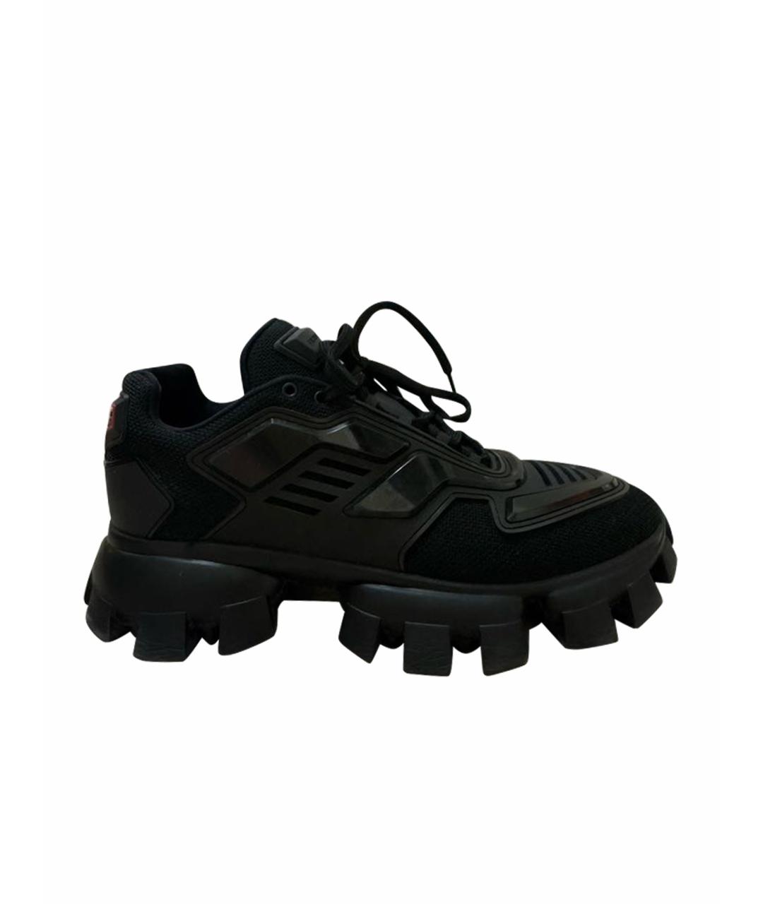 PRADA Черные низкие кроссовки / кеды, фото 1