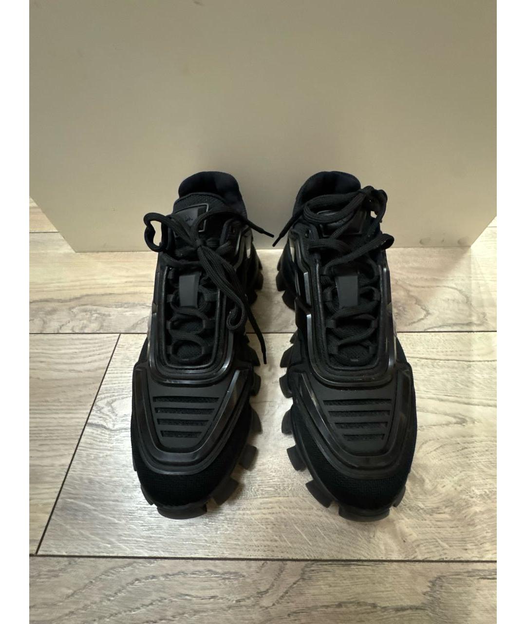 PRADA Черные низкие кроссовки / кеды, фото 2