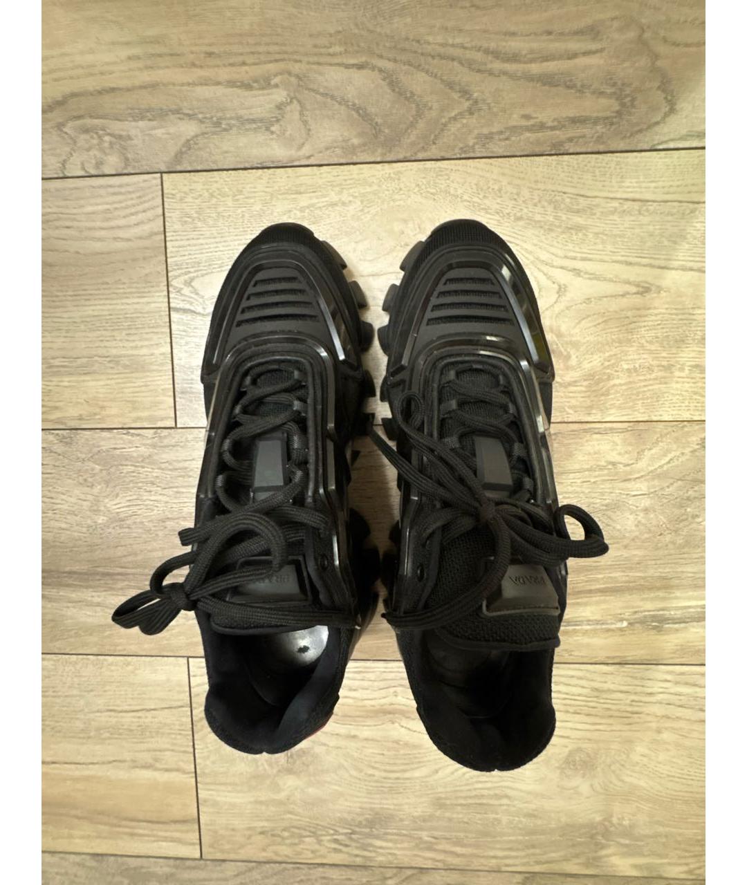 PRADA Черные низкие кроссовки / кеды, фото 3