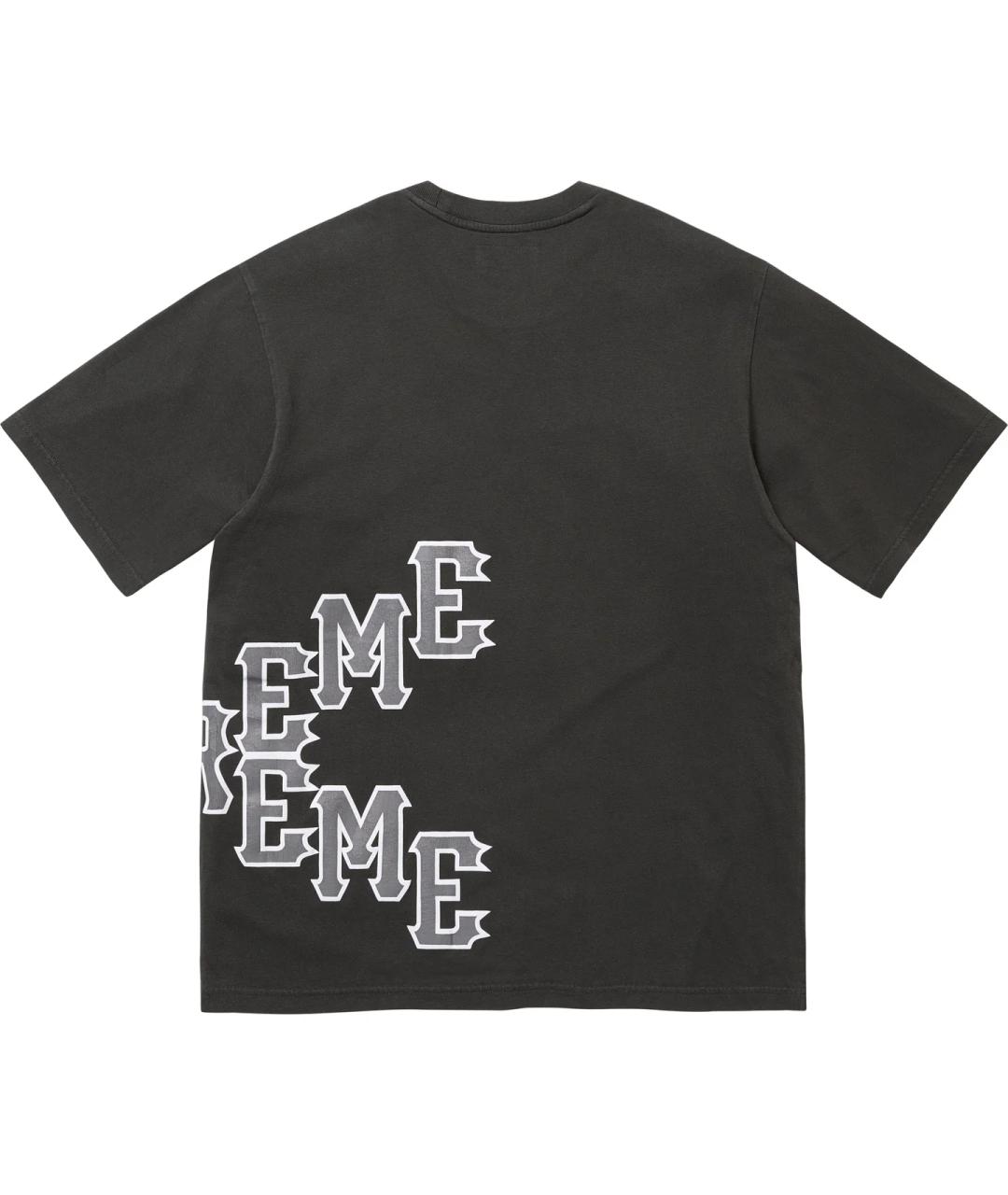 SUPREME Черная футболка, фото 2