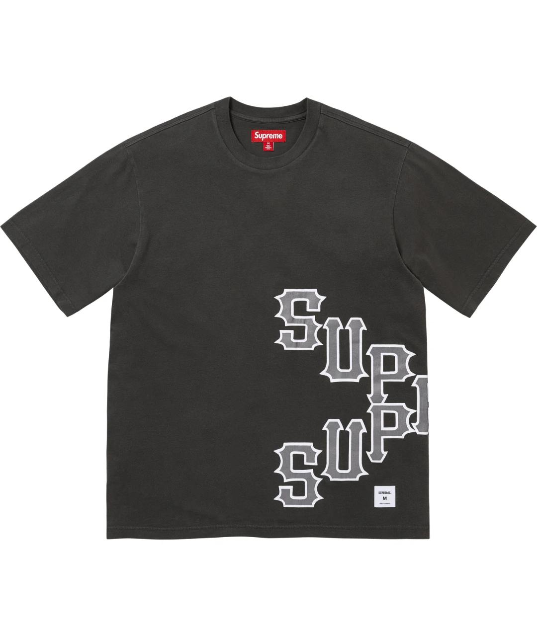 SUPREME Черная футболка, фото 1