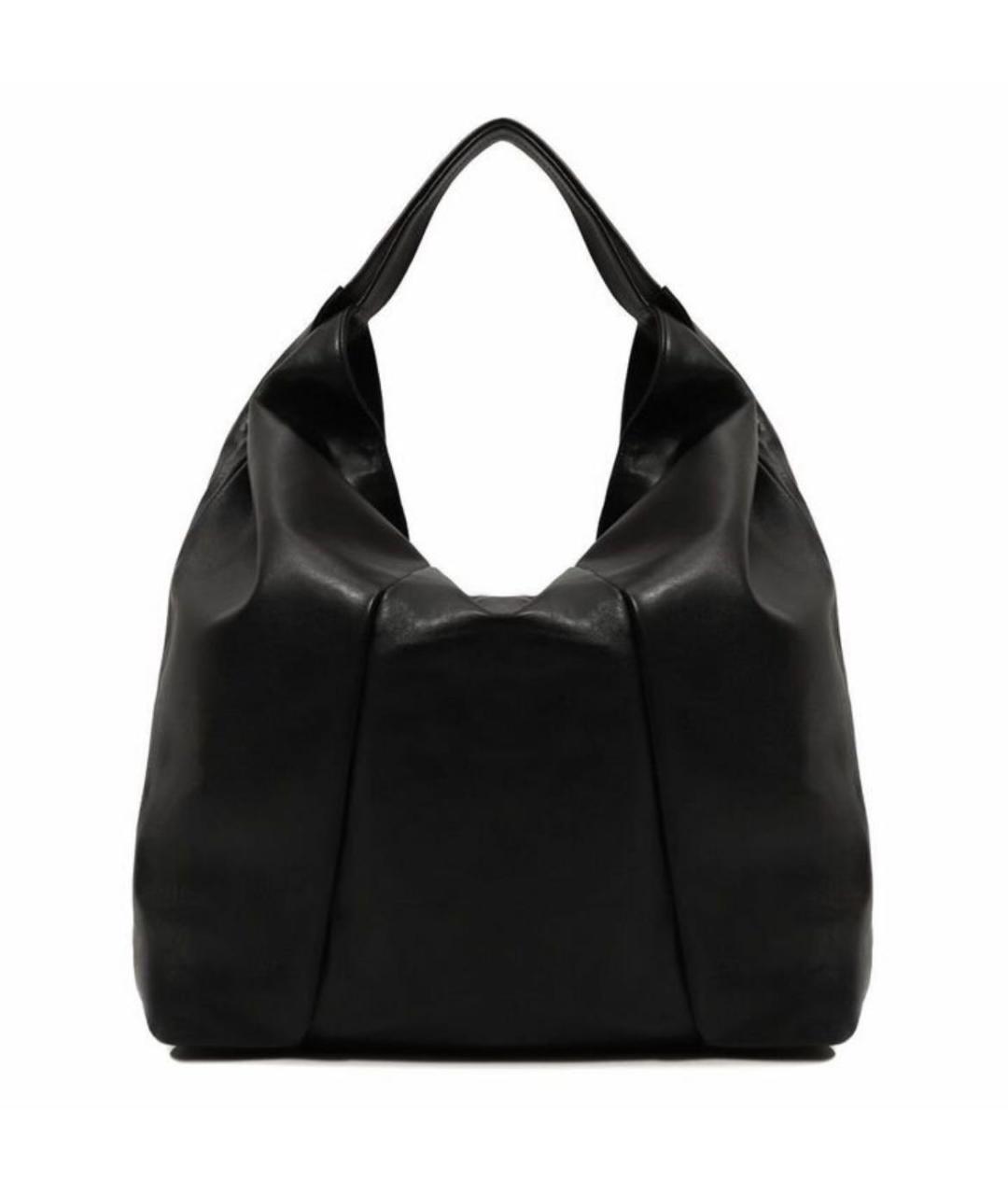 VIC MATIE Черная кожаная сумка тоут, фото 3