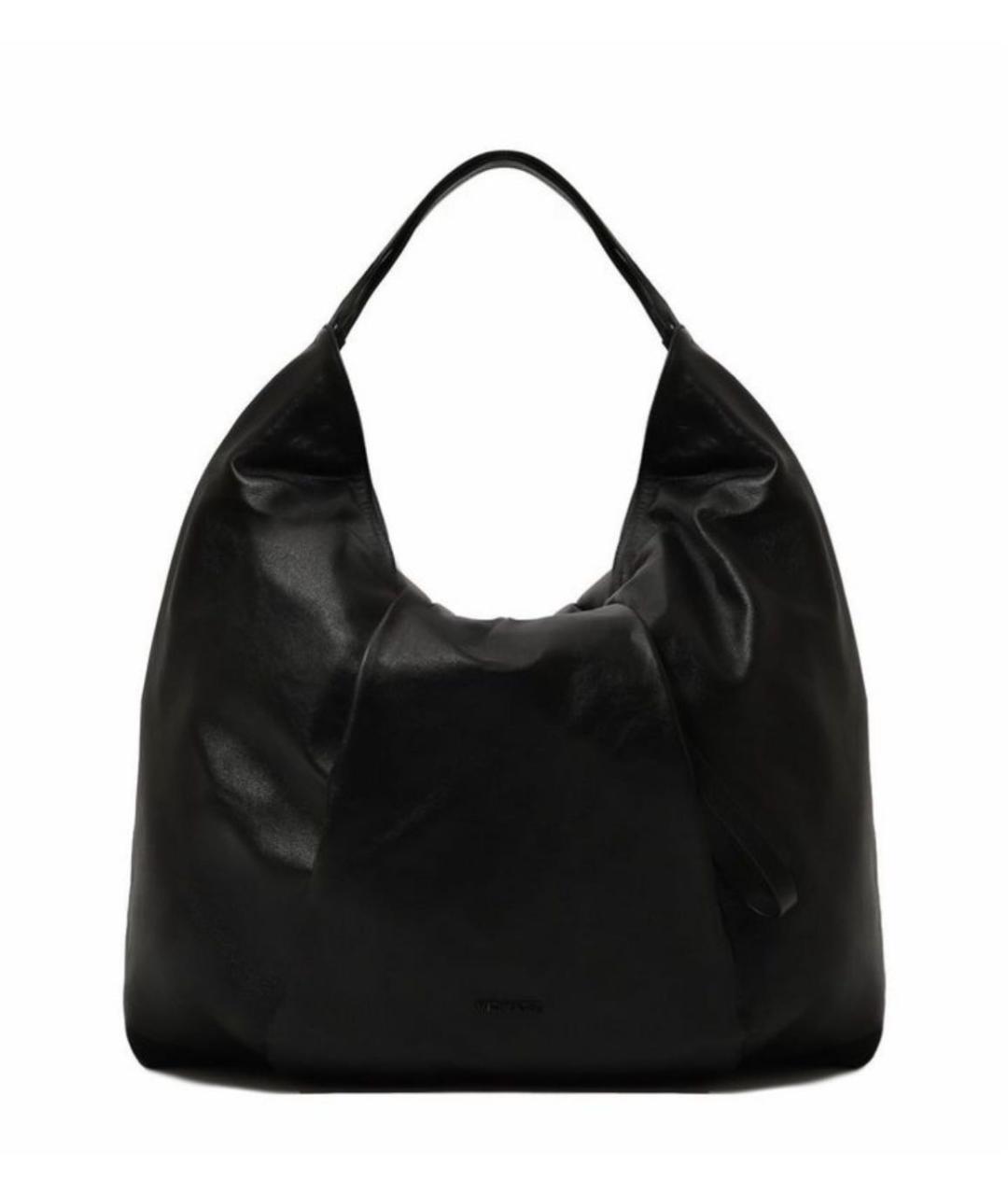 VIC MATIE Черная кожаная сумка тоут, фото 1