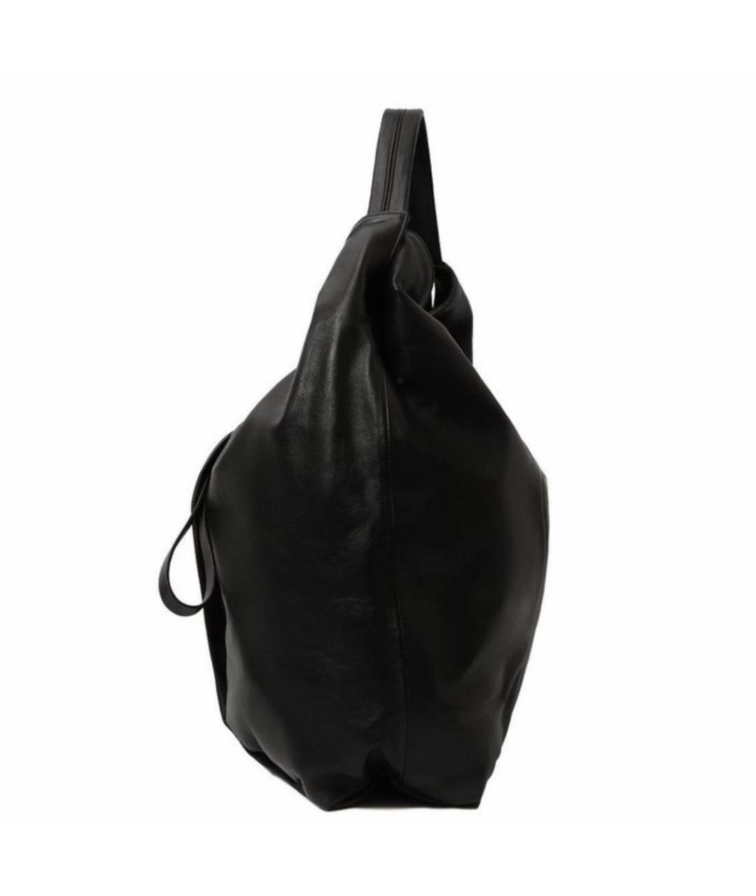 VIC MATIE Черная кожаная сумка тоут, фото 2