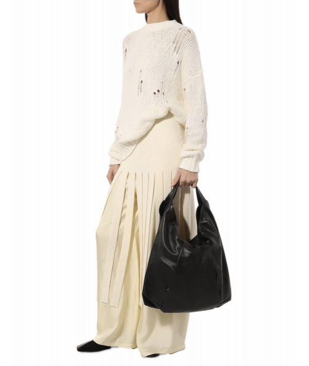 VIC MATIE Черная кожаная сумка тоут, фото 8