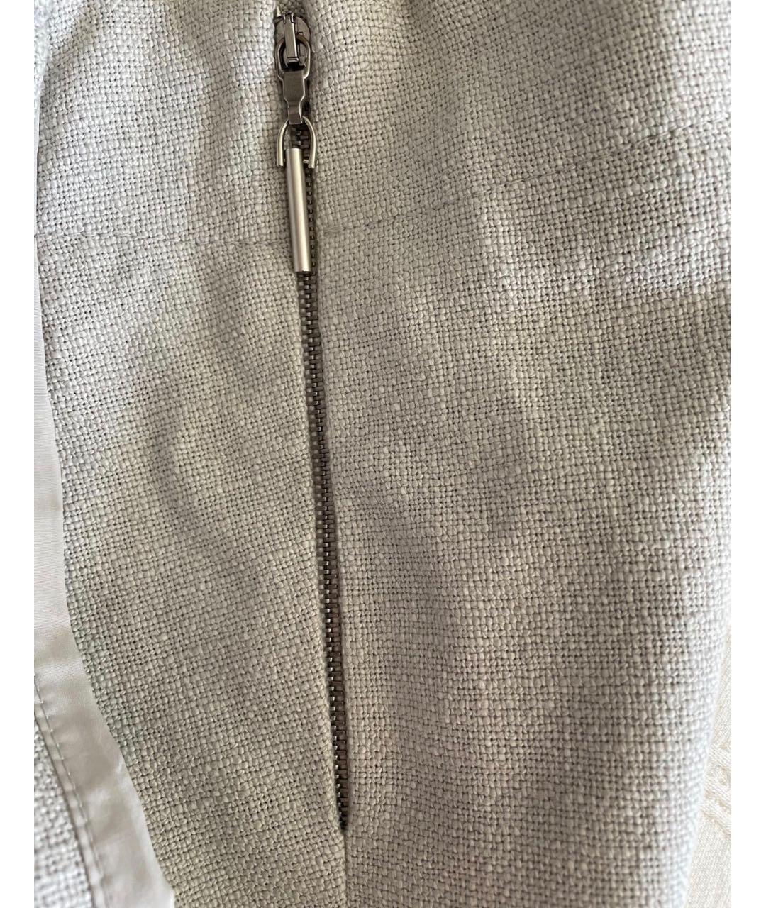 BRUNELLO CUCINELLI Серая хлопковая юбка миди, фото 5