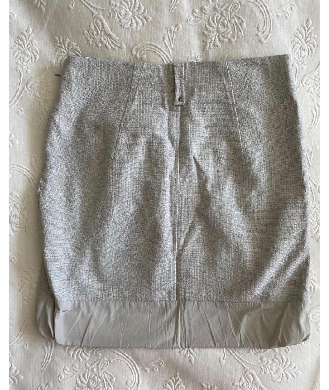 BRUNELLO CUCINELLI Серая хлопковая юбка миди, фото 2
