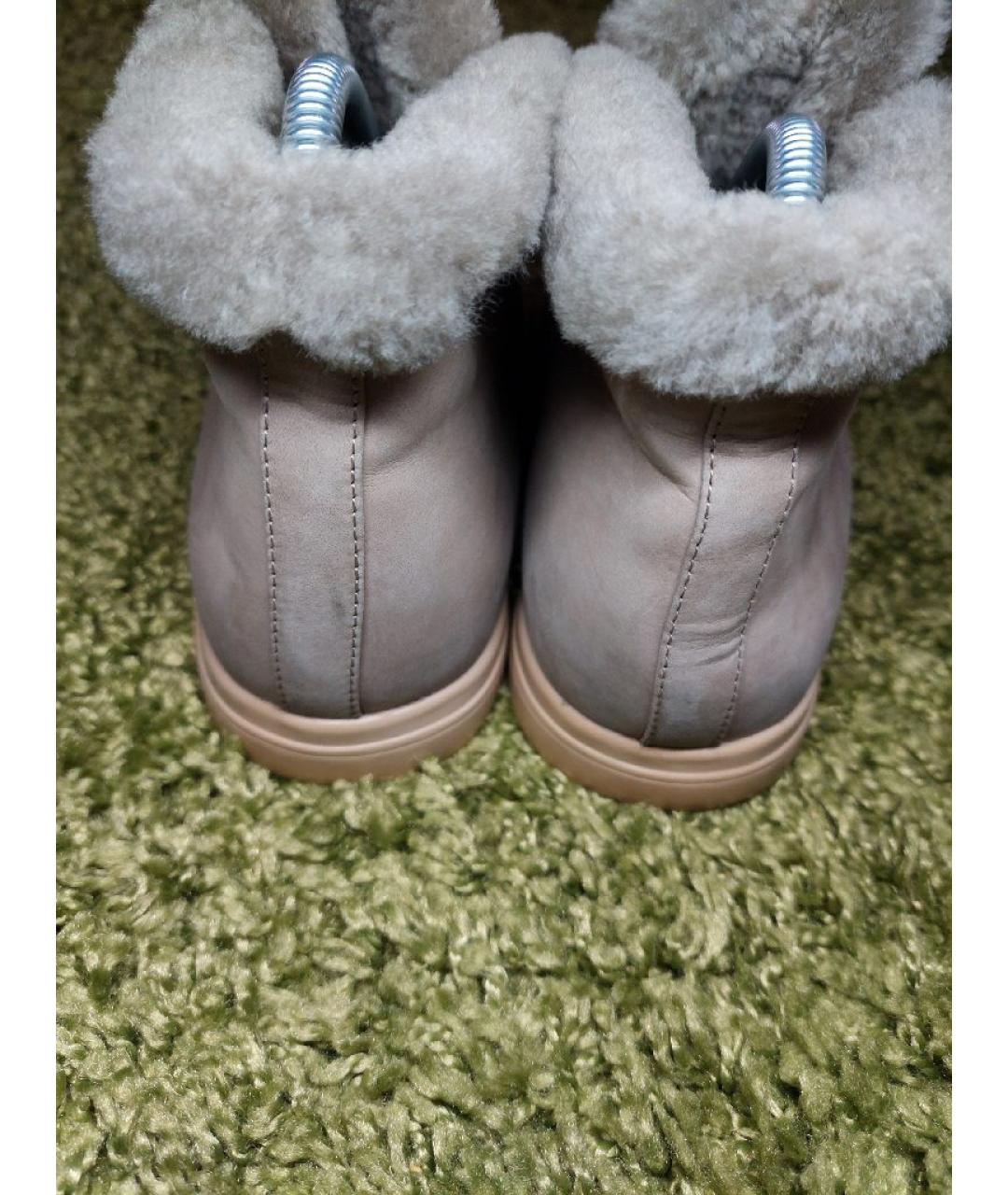 12 STOREEZ Серые кожаные ботинки, фото 4