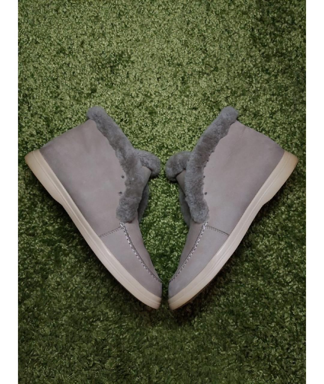 12 STOREEZ Серые кожаные ботинки, фото 6