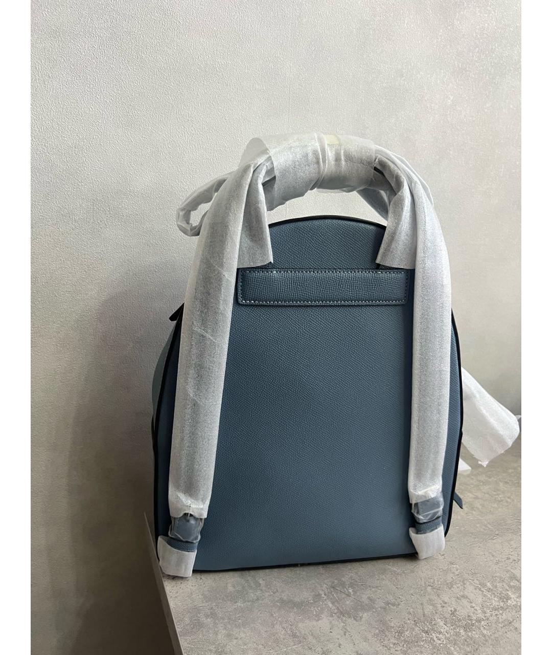 COACH Голубой кожаный рюкзак, фото 3