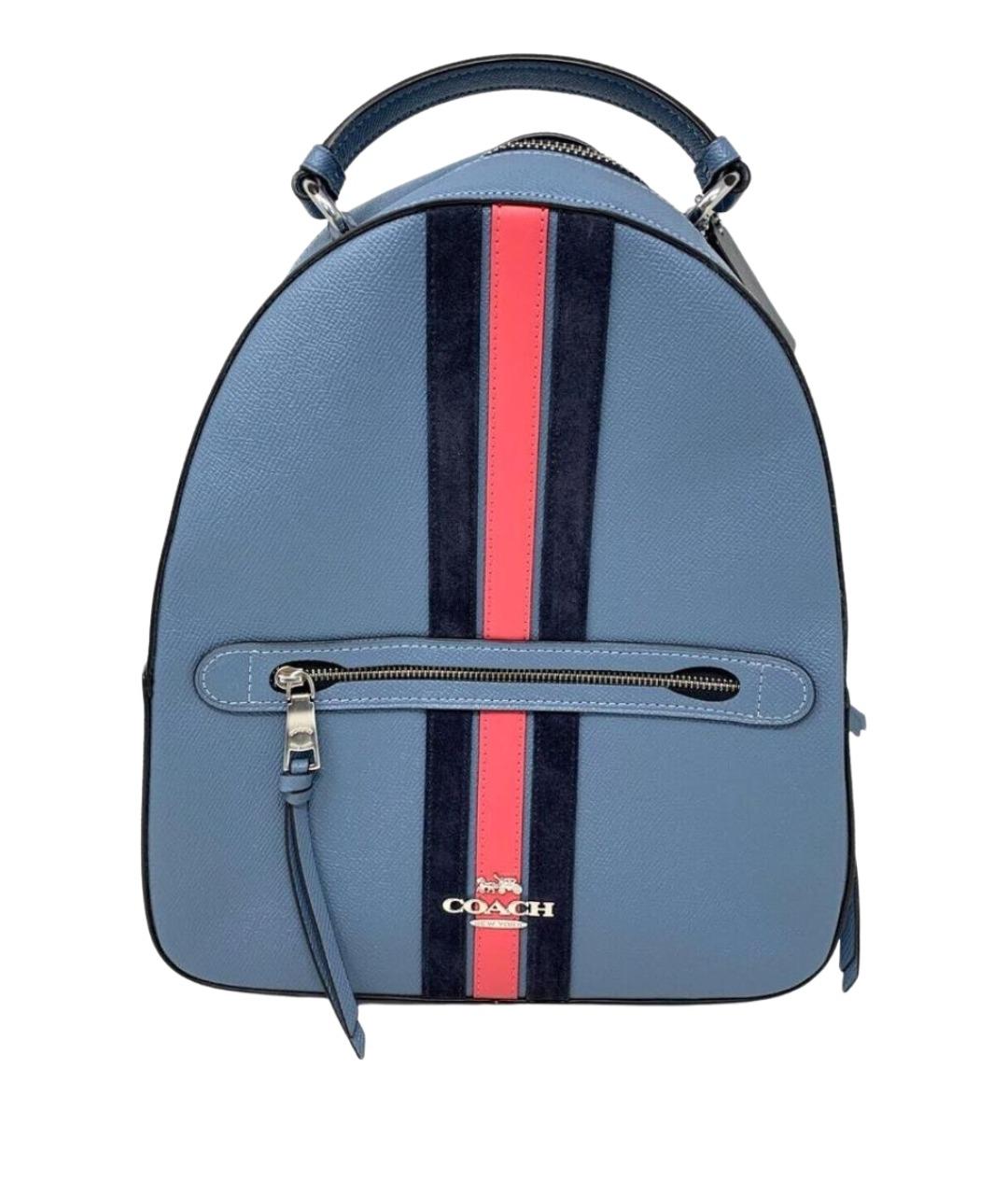 COACH Голубой кожаный рюкзак, фото 1