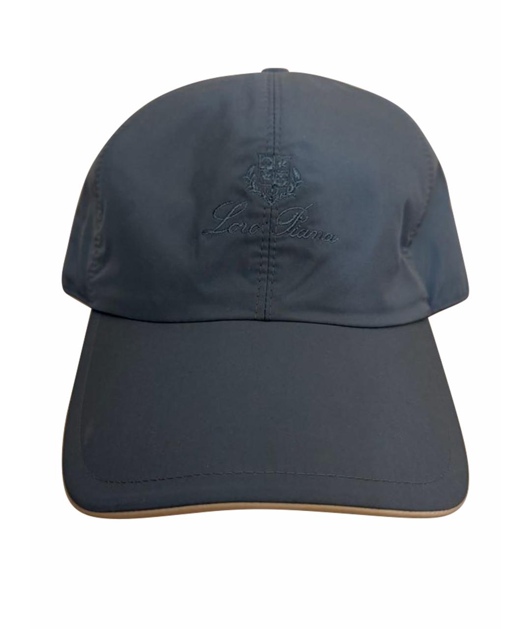 LORO PIANA Синяя хлопковая кепка/бейсболка, фото 1