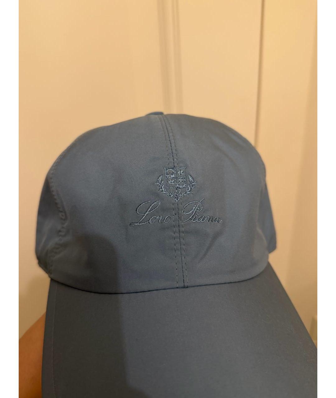 LORO PIANA Синяя хлопковая кепка/бейсболка, фото 4