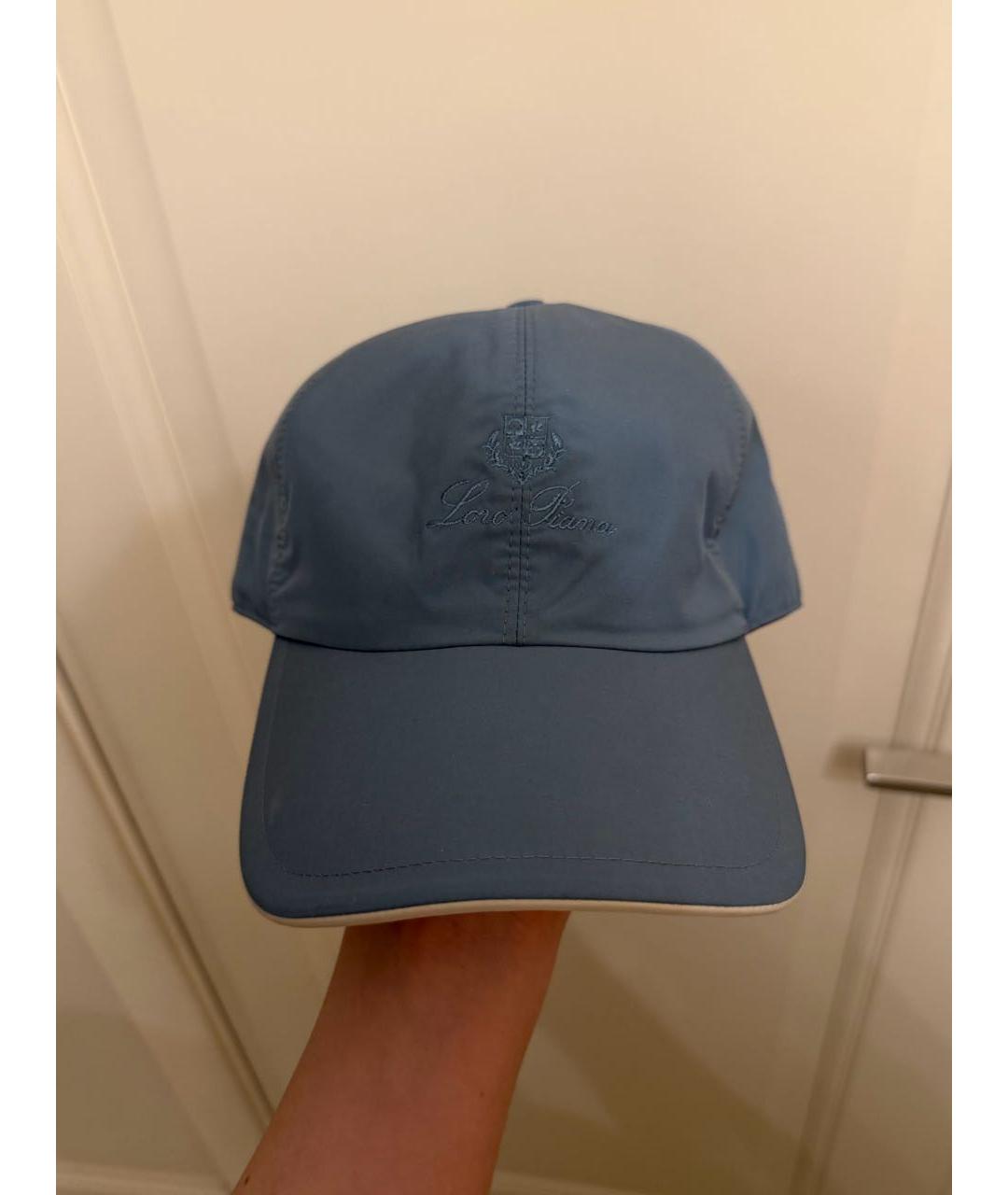 LORO PIANA Синяя хлопковая кепка/бейсболка, фото 5