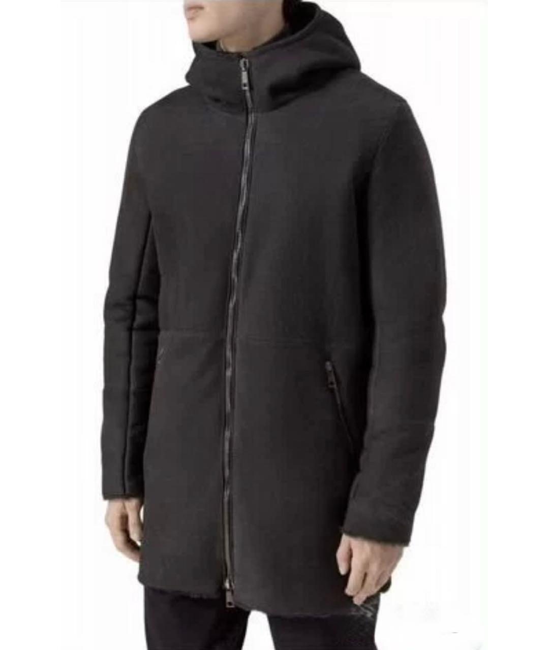 GIORGIO BRATO Черная кожаная дубленка/шуба, фото 3