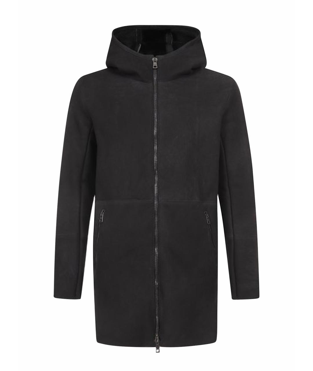 GIORGIO BRATO Черная кожаная дубленка/шуба, фото 1