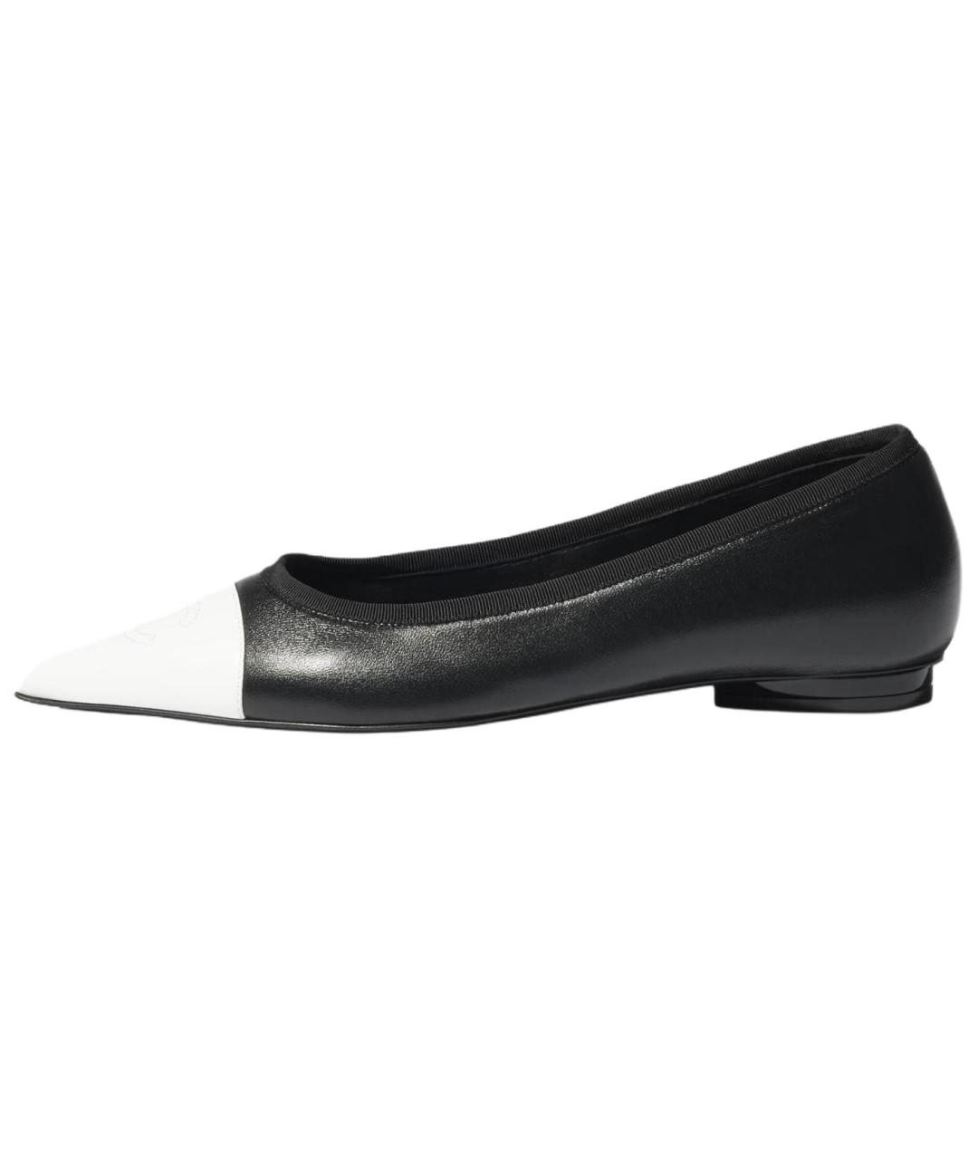 CHANEL Черные кожаные туфли, фото 2