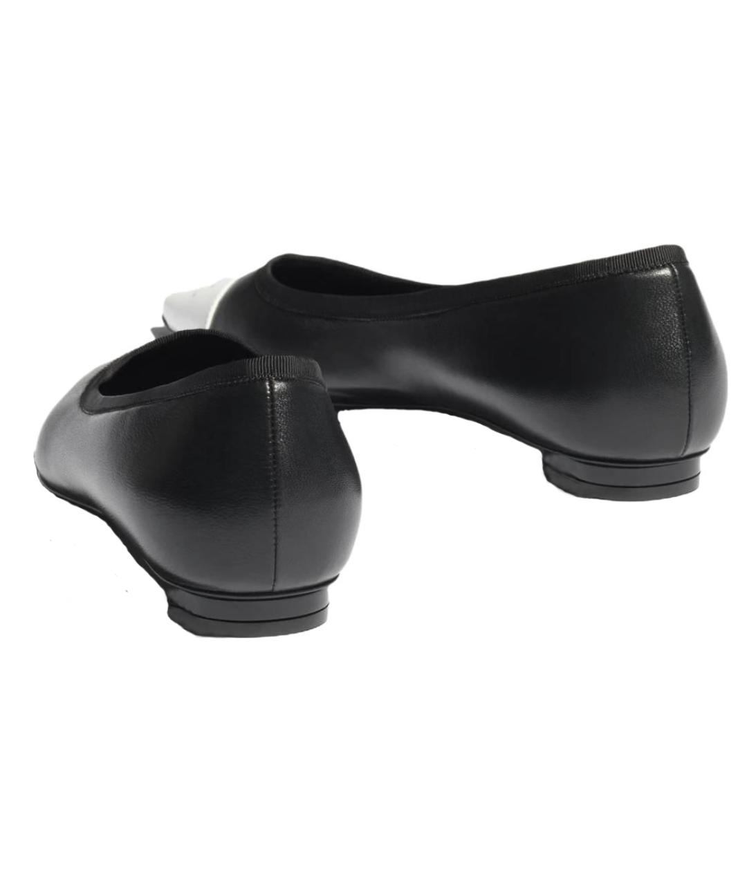 CHANEL Черные кожаные туфли, фото 5