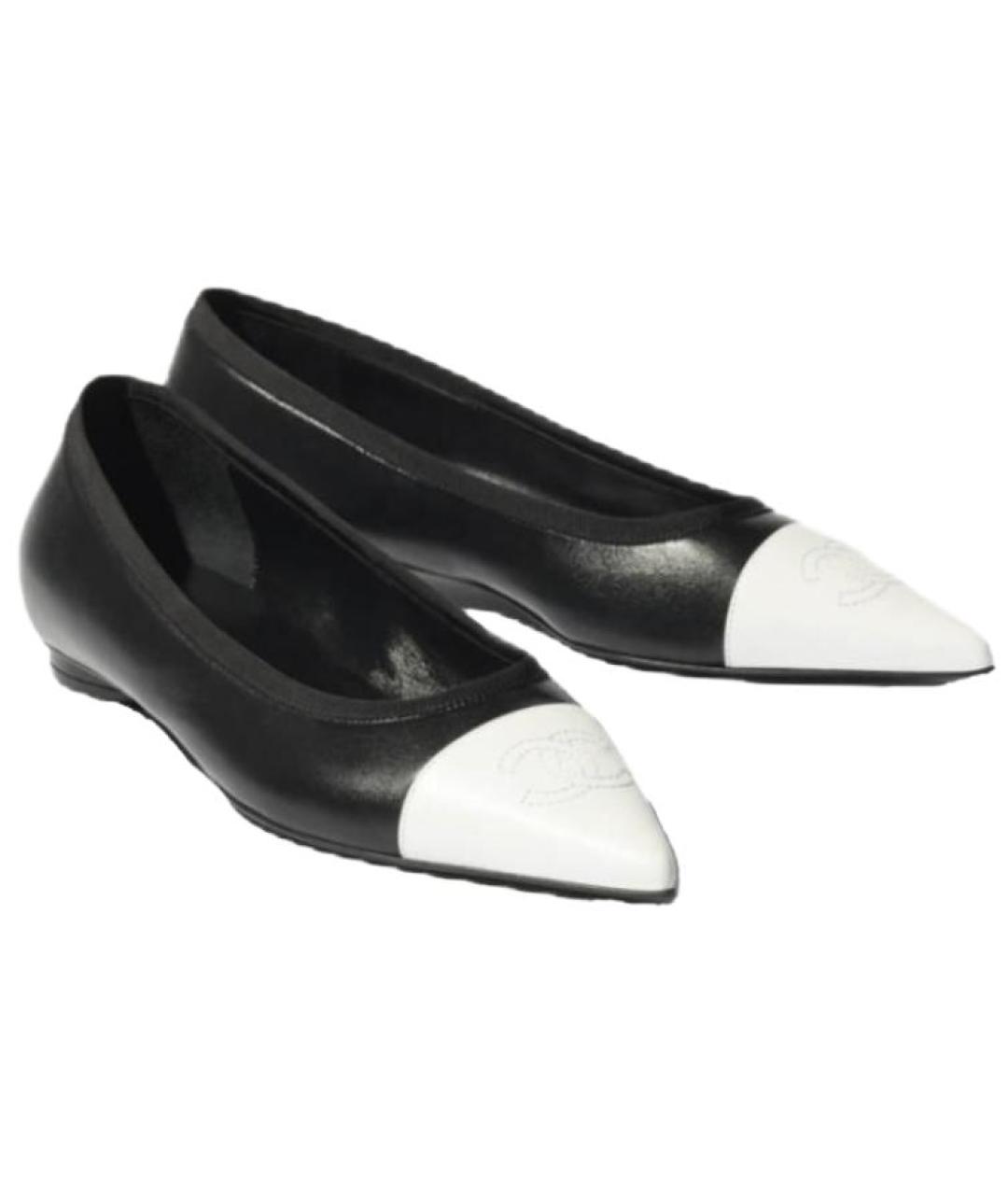 CHANEL Черные кожаные туфли, фото 3