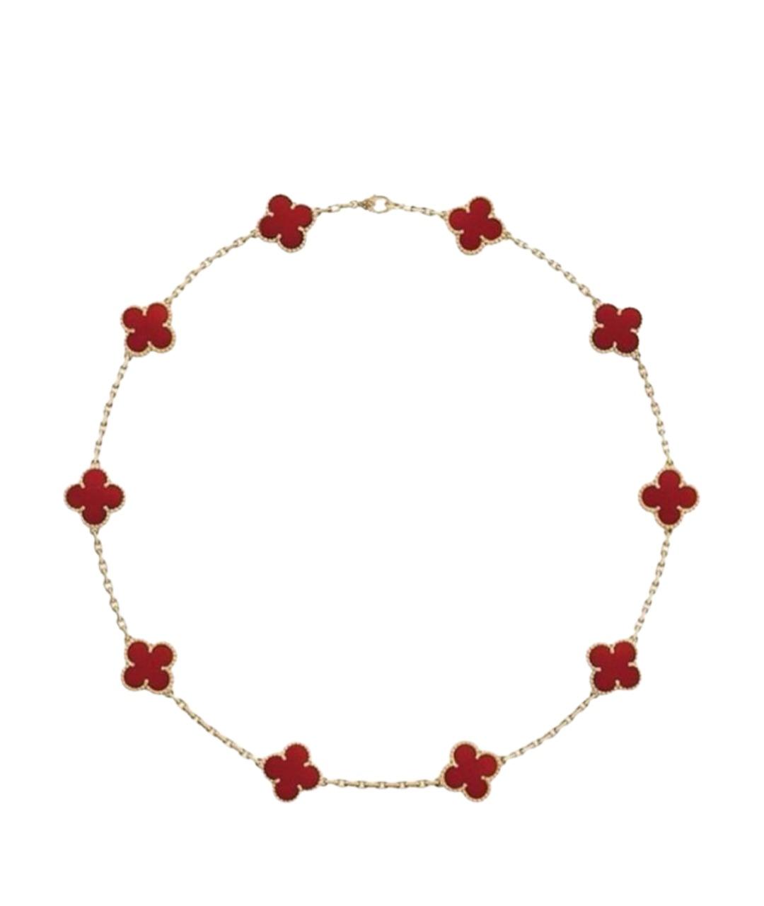 VAN CLEEF & ARPELS Бордовое колье из желтого золота, фото 1