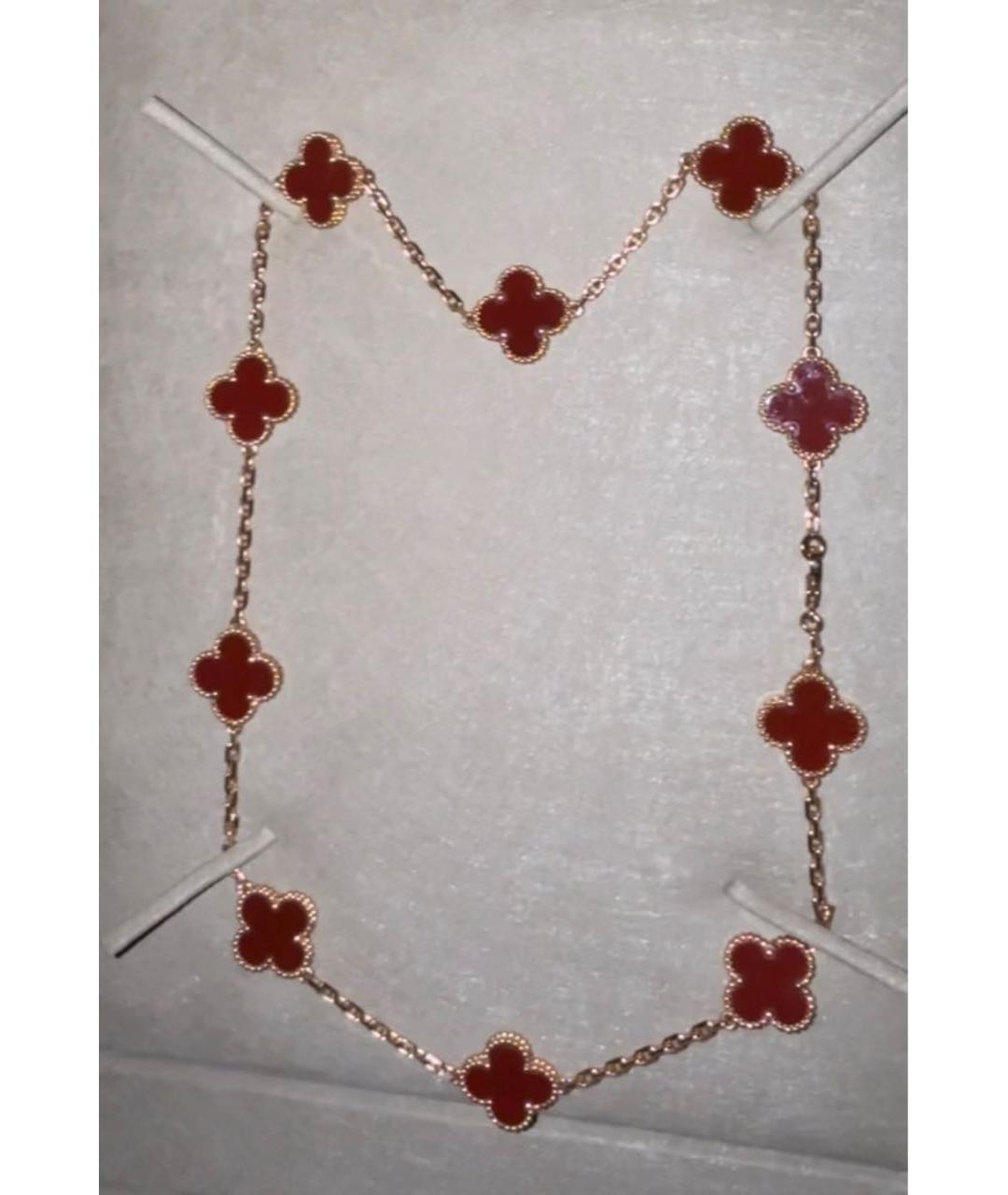 VAN CLEEF & ARPELS Бордовое колье из желтого золота, фото 3