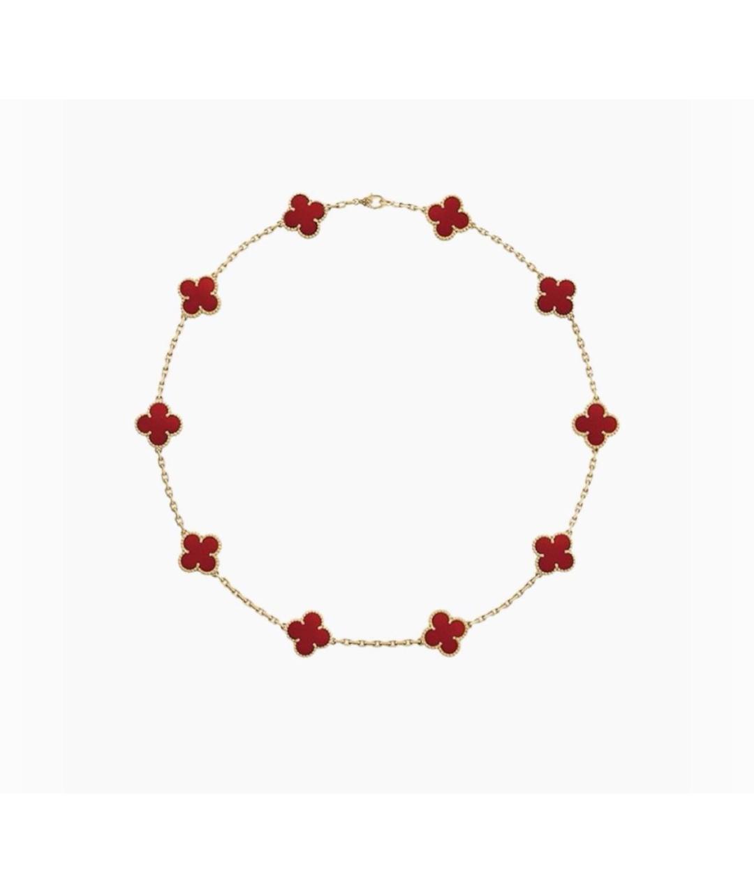 VAN CLEEF & ARPELS Бордовое колье из желтого золота, фото 5