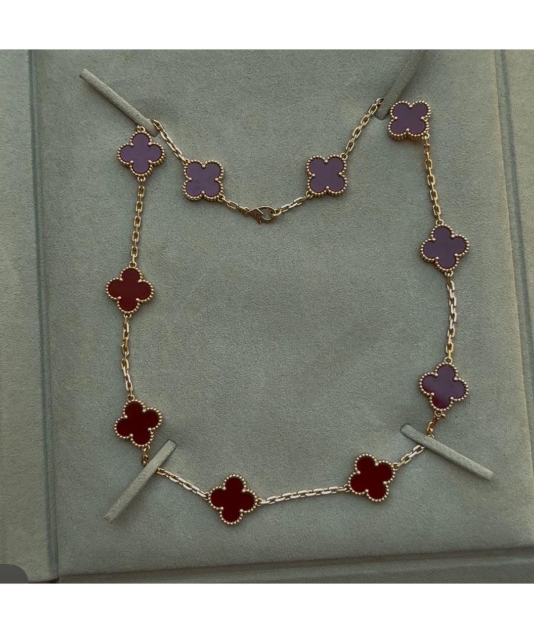 VAN CLEEF & ARPELS Бордовое колье из желтого золота, фото 2