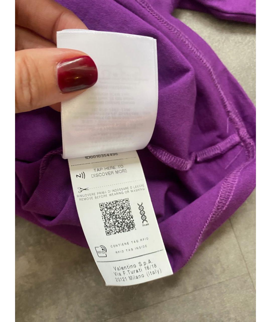 VALENTINO Фиолетовая футболка, фото 7