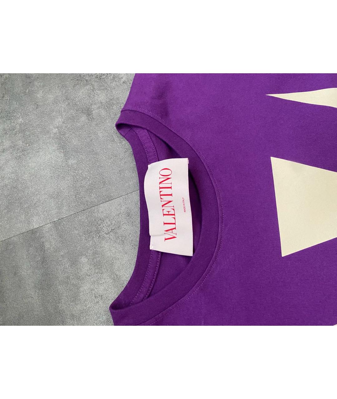 VALENTINO Фиолетовая футболка, фото 2