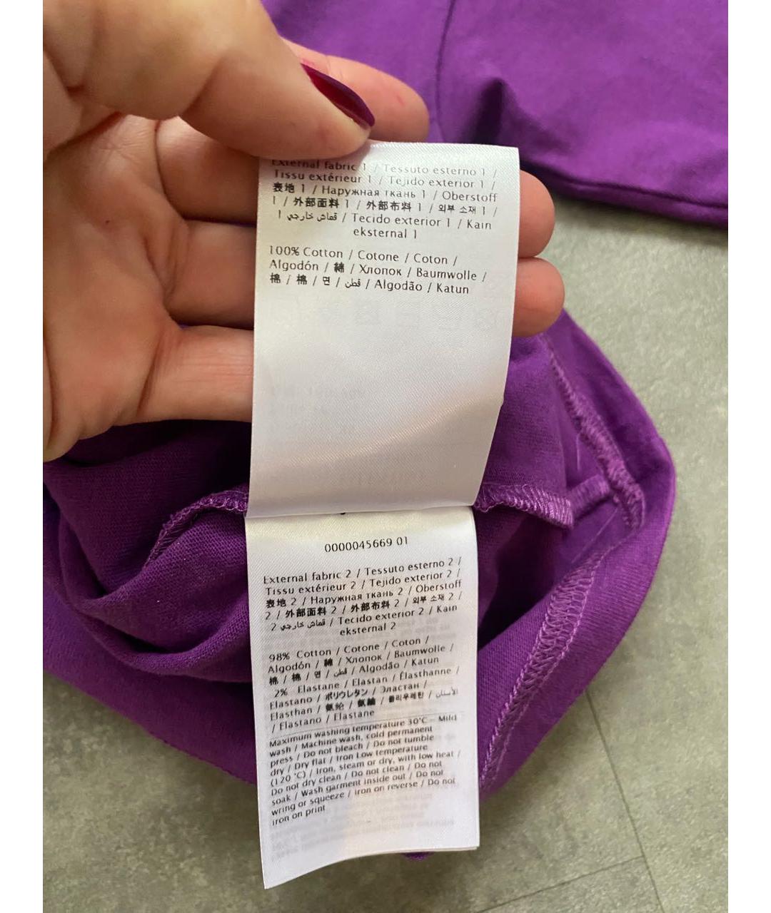 VALENTINO Фиолетовая футболка, фото 6