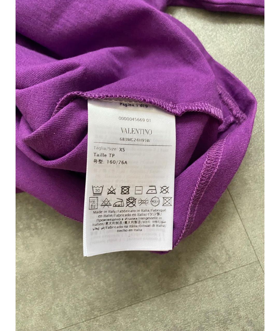 VALENTINO Фиолетовая футболка, фото 5