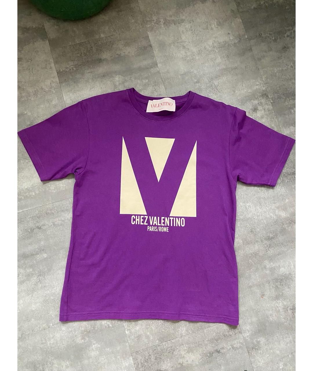 VALENTINO Фиолетовая футболка, фото 9
