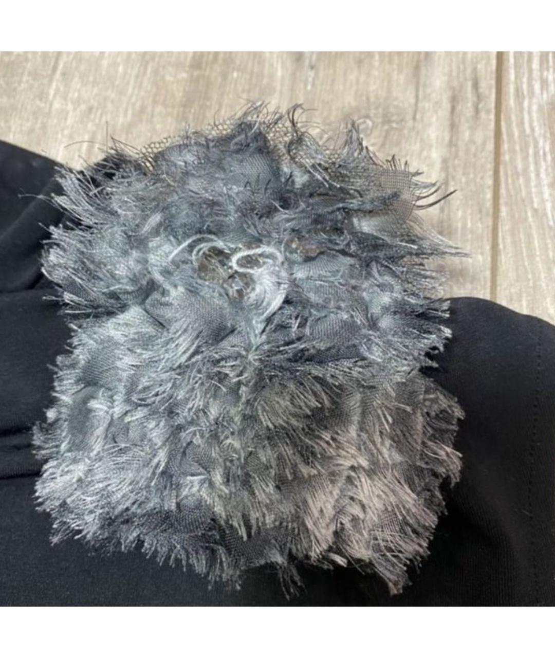 LIU JO Черное вискозное вечернее платье, фото 4