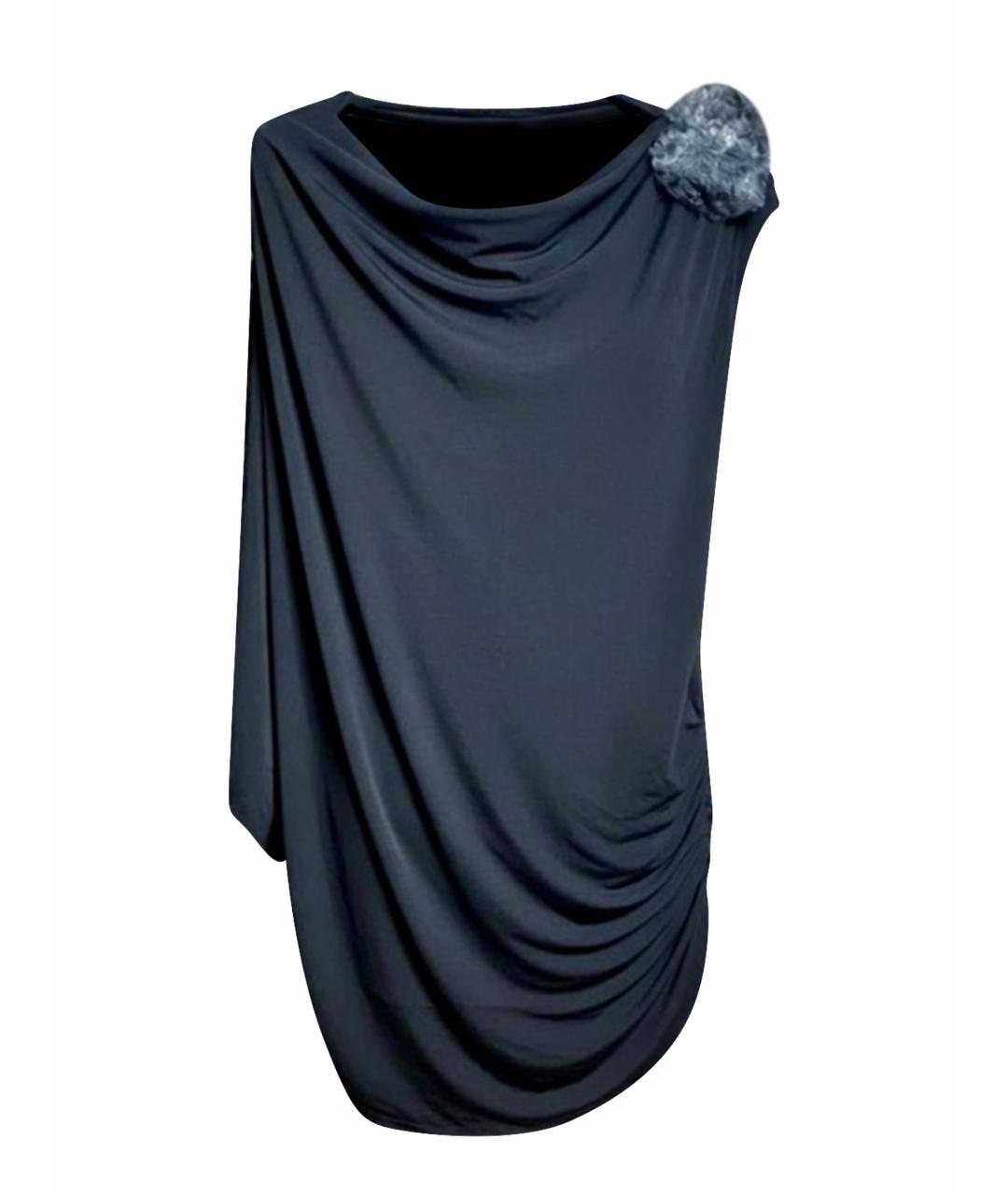 LIU JO Черное вискозное вечернее платье, фото 1