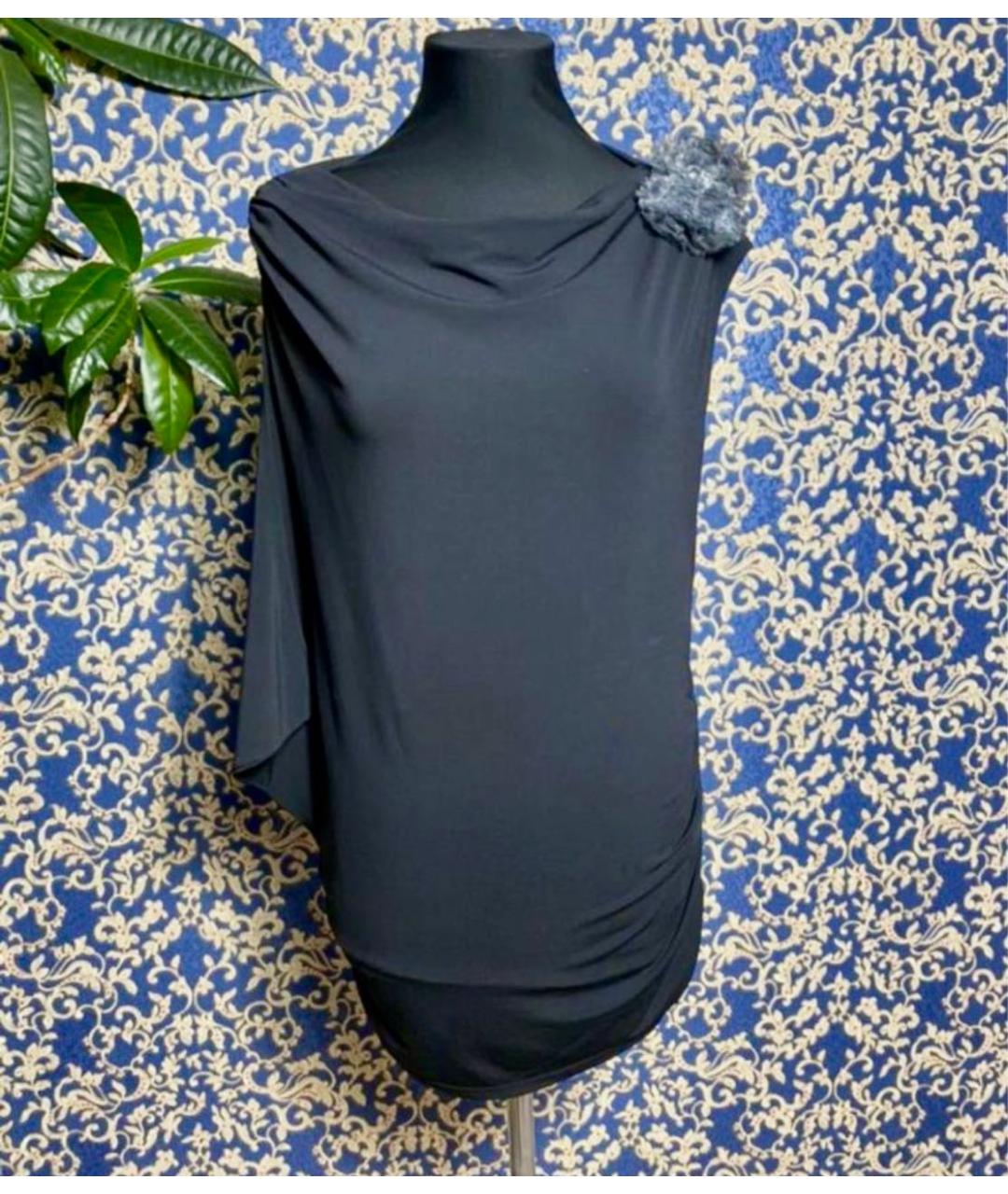 LIU JO Черное вискозное вечернее платье, фото 9