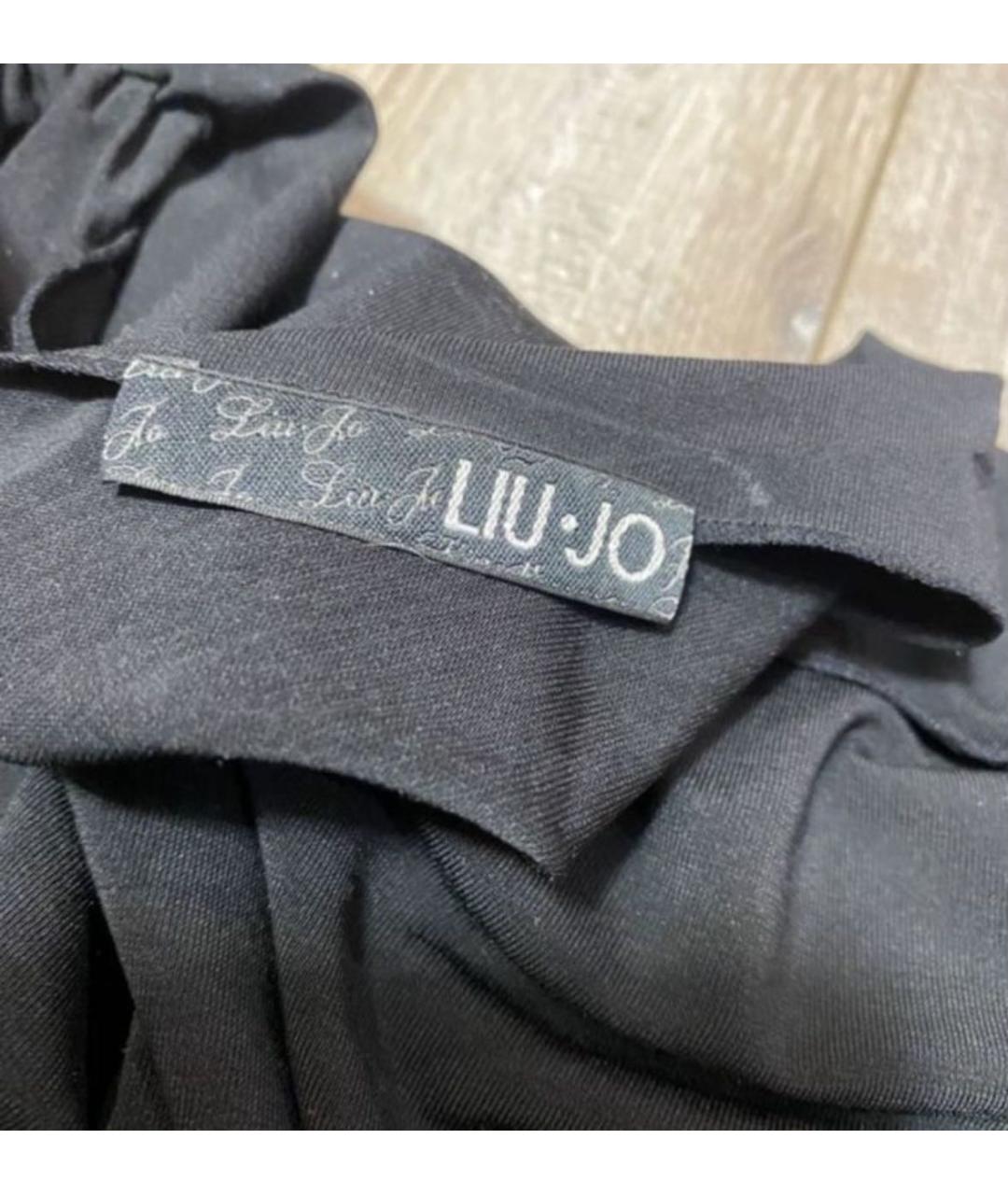 LIU JO Черное вискозное вечернее платье, фото 3
