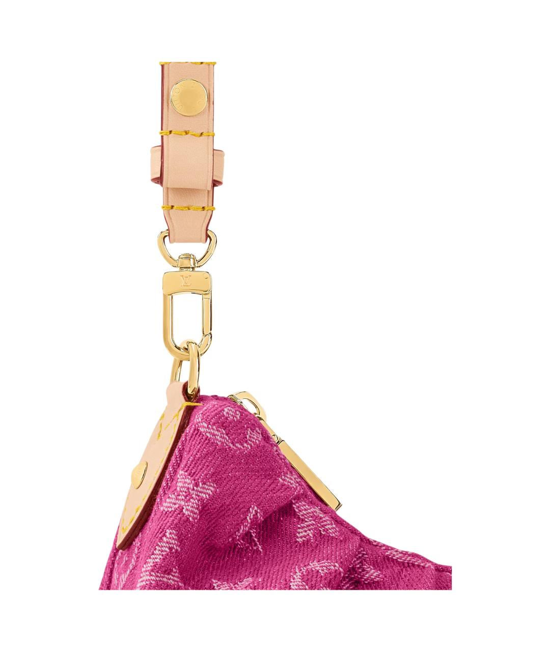 LOUIS VUITTON Розовая хлопковая сумка через плечо, фото 5