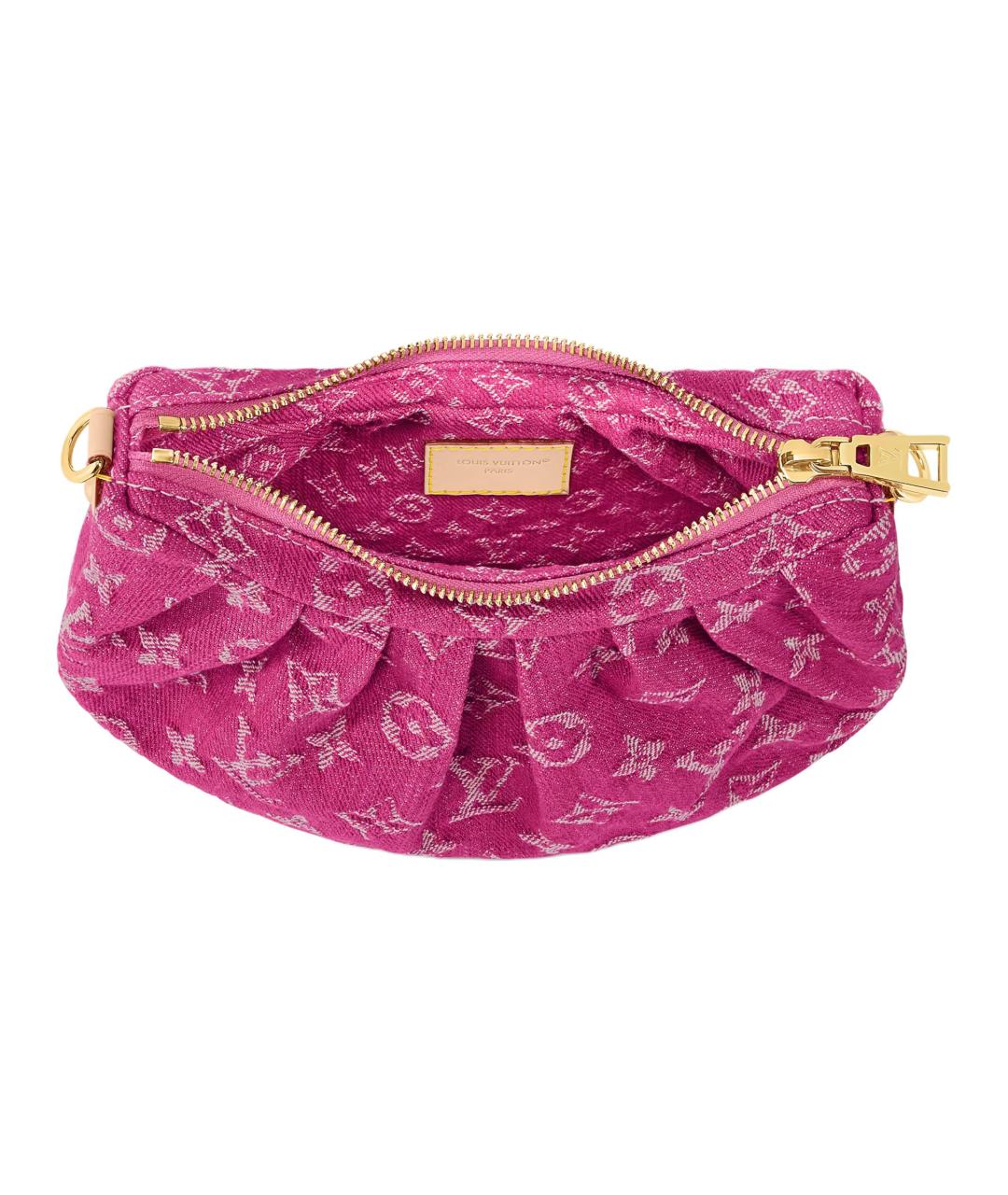 LOUIS VUITTON Розовая хлопковая сумка через плечо, фото 4