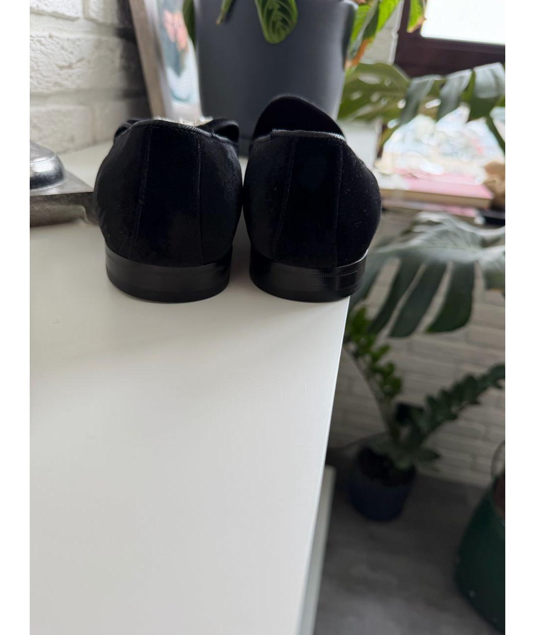 DOLCE&GABBANA Черные бархатные лоферы, фото 3