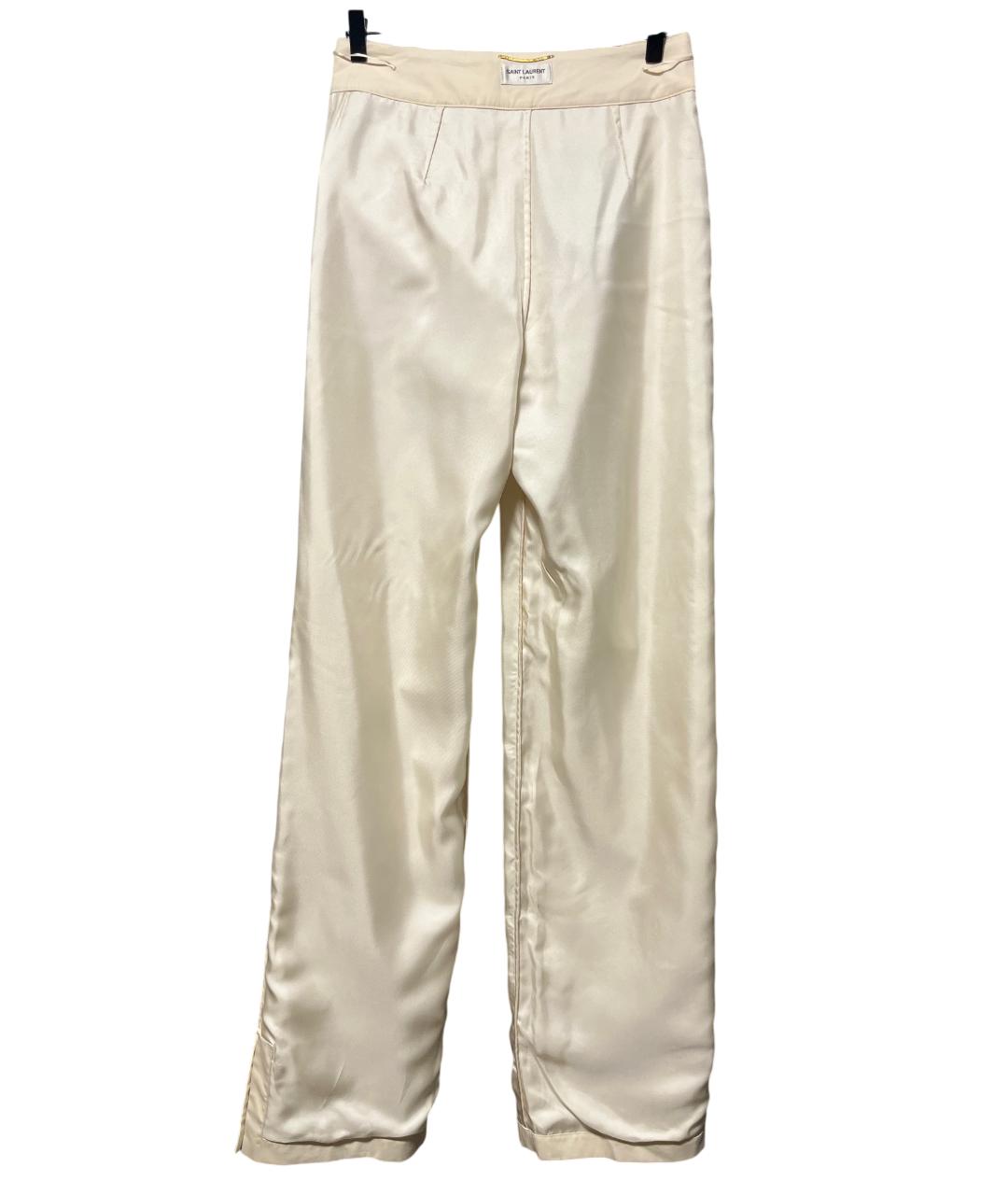 SAINT LAURENT Хлопковые брюки широкие, фото 7