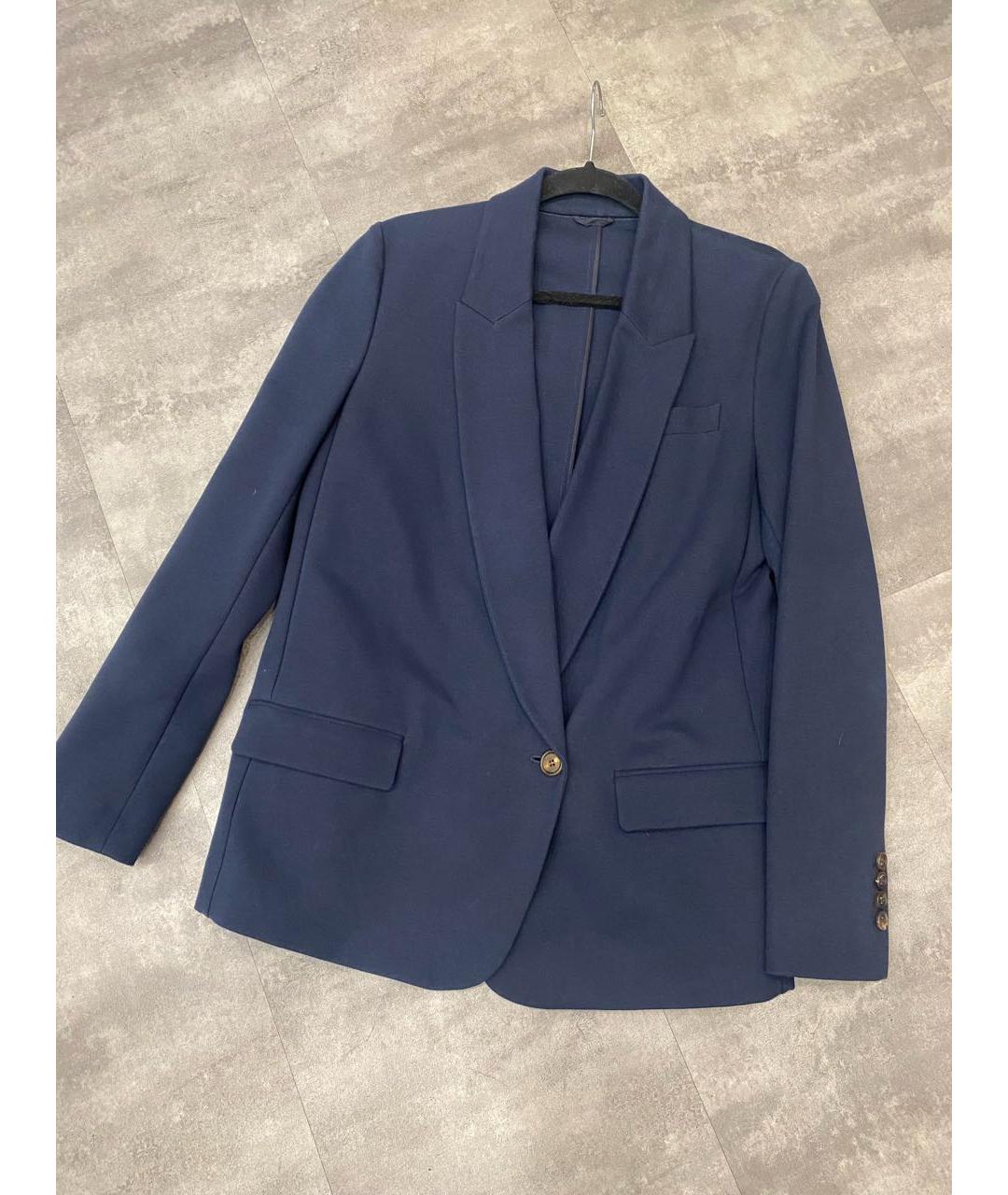 BRUNELLO CUCINELLI Темно-синий жакет/пиджак, фото 9