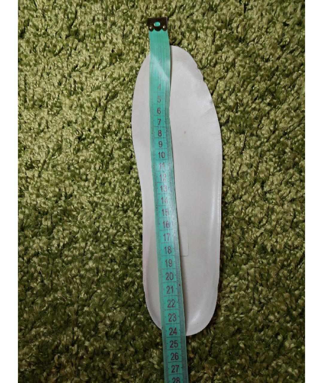 GUCCI Серебряные кожаные кеды, фото 8