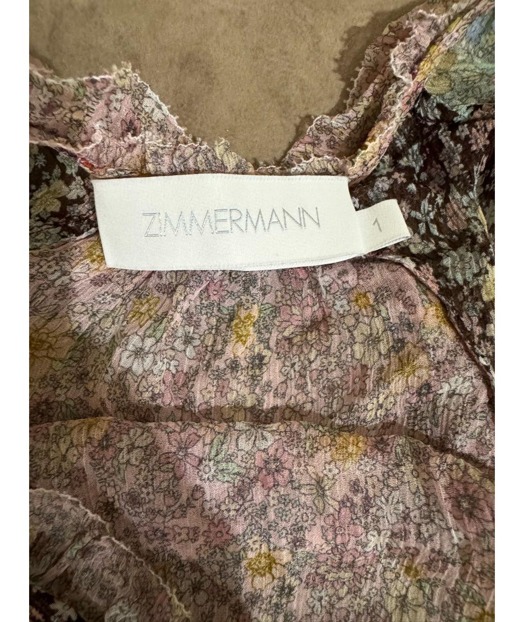 ZIMMERMANN Мульти шелковое повседневное платье, фото 3