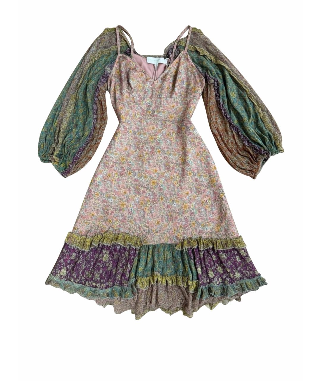 ZIMMERMANN Мульти шелковое повседневное платье, фото 1