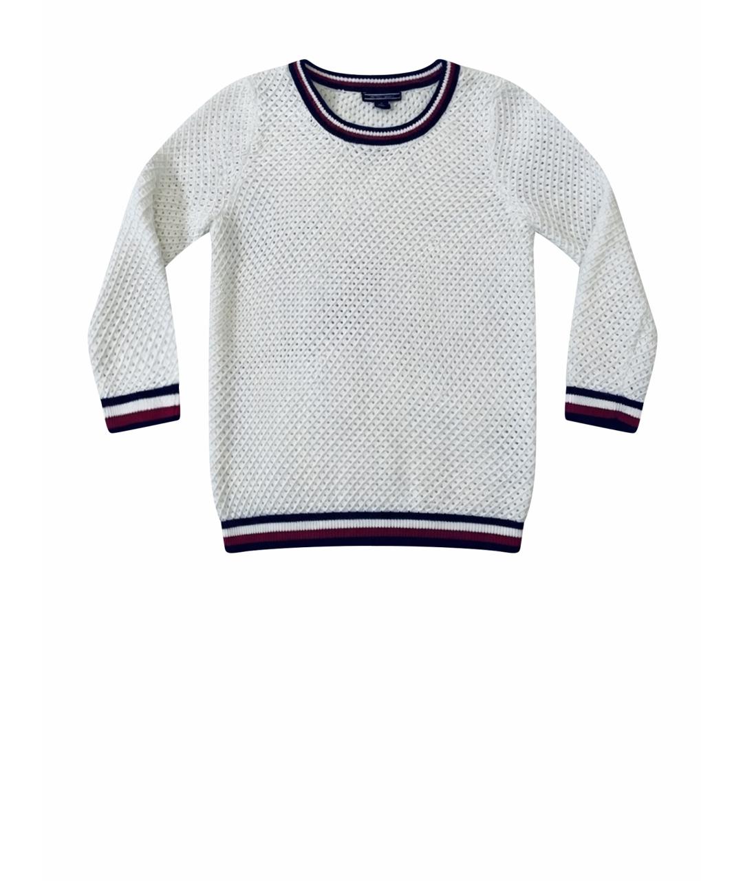 TOMMY HILFIGER Белый хлопковый джемпер / свитер, фото 1