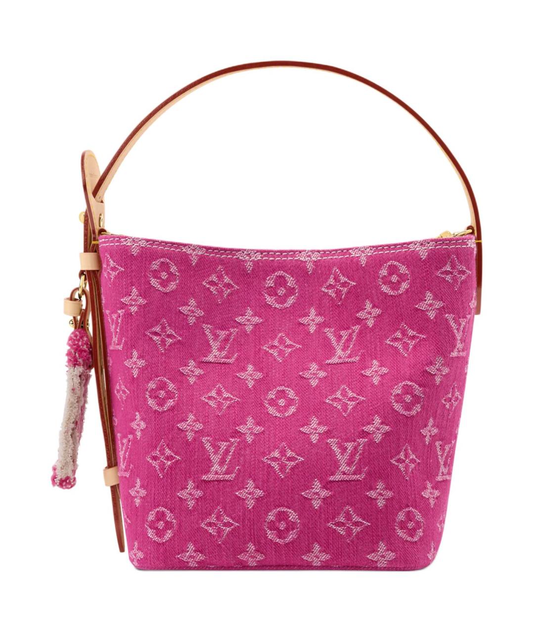 LOUIS VUITTON Розовая хлопковая сумка через плечо, фото 1