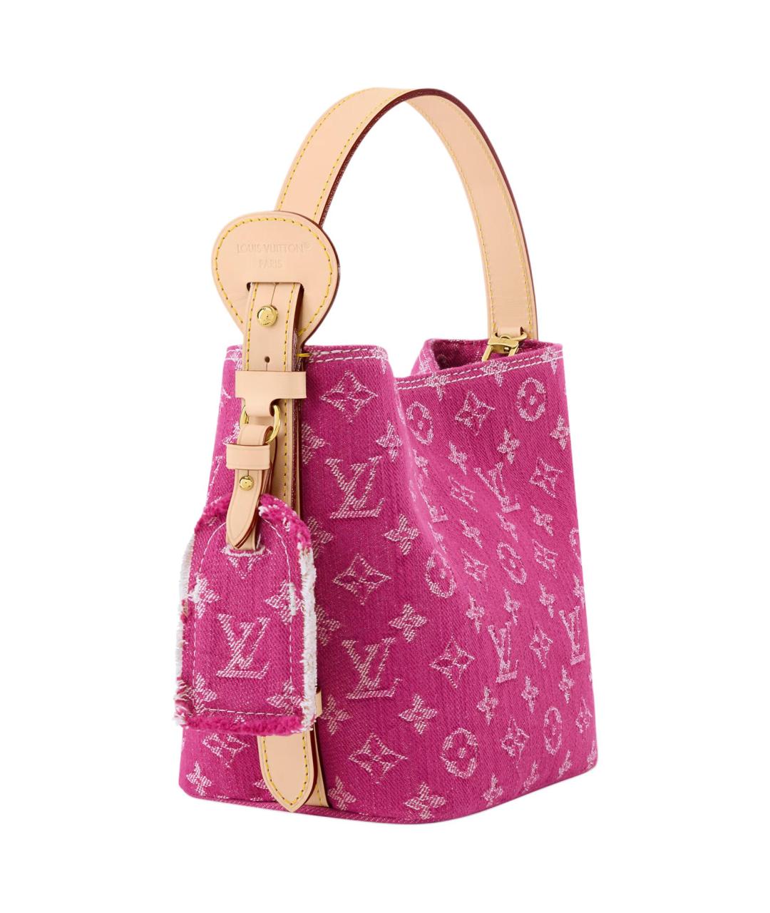 LOUIS VUITTON Розовая хлопковая сумка через плечо, фото 2