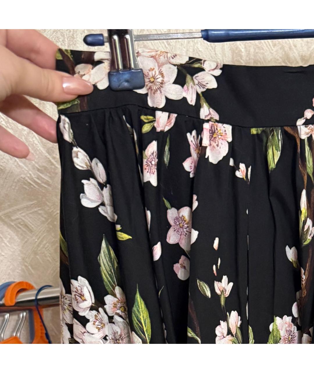 DOLCE&GABBANA Мульти хлопковая юбка миди, фото 4