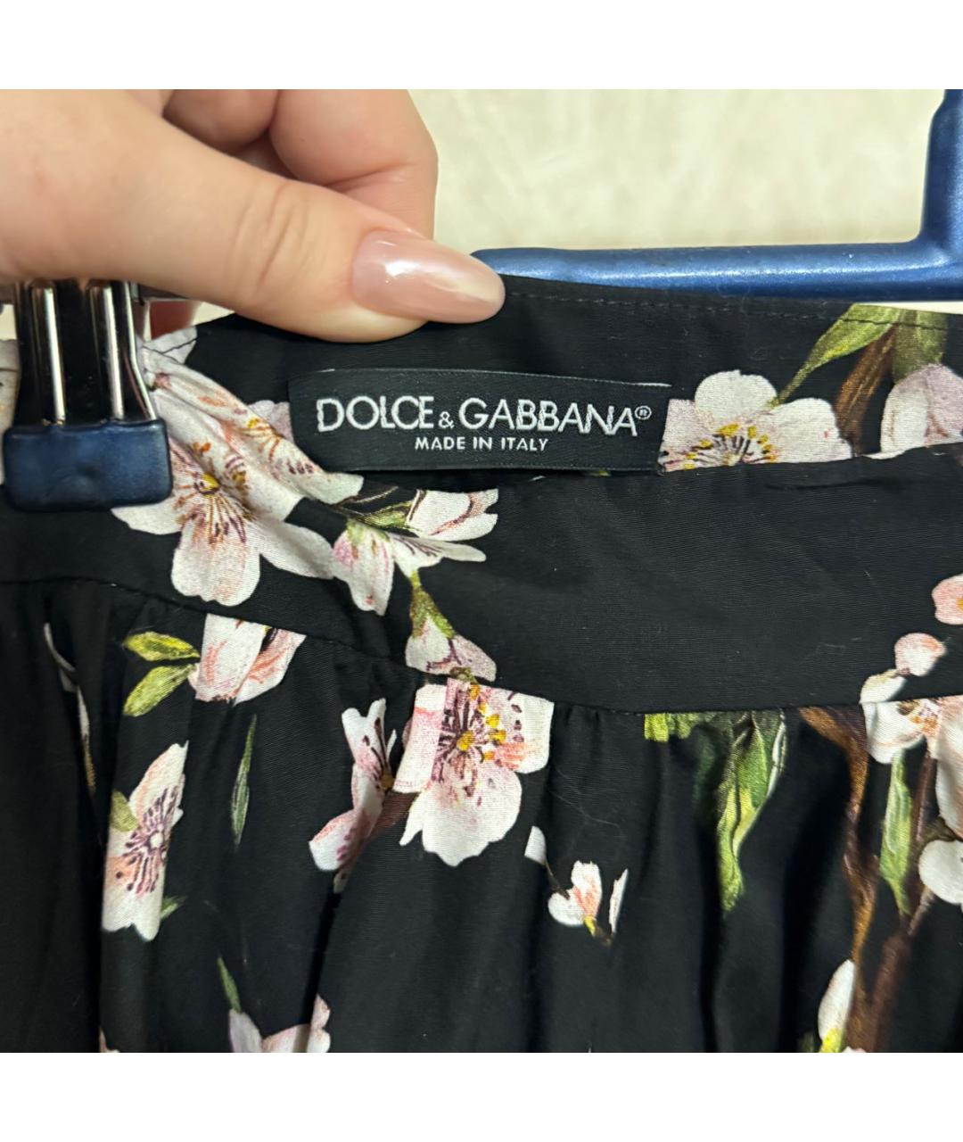 DOLCE&GABBANA Мульти хлопковая юбка миди, фото 3
